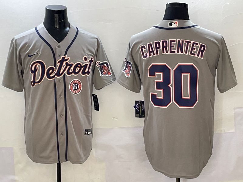 Men Detroit Tigers #30 Caprenter Grey Game Nike 2025 MLB Jersey style 50710